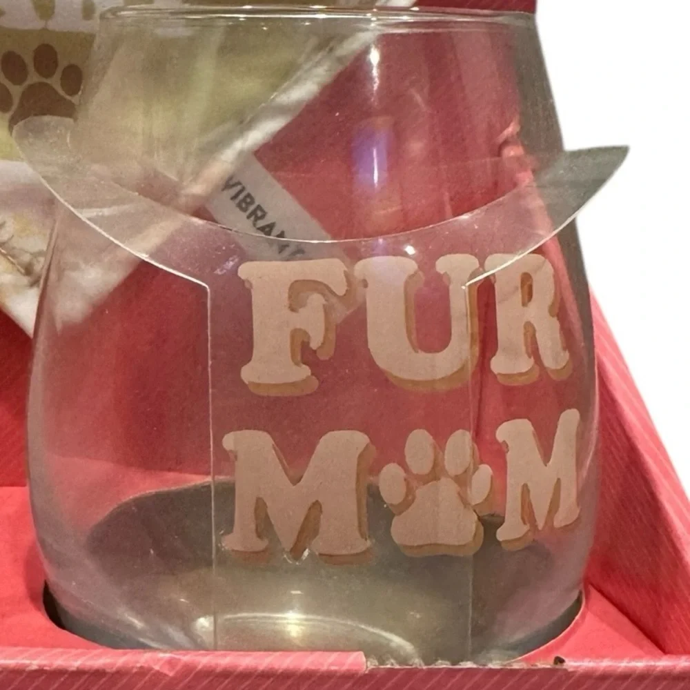 Vibrant Life Pet Mother's Day Gift Set Dog Squeak Toy Bandana Wine Glass